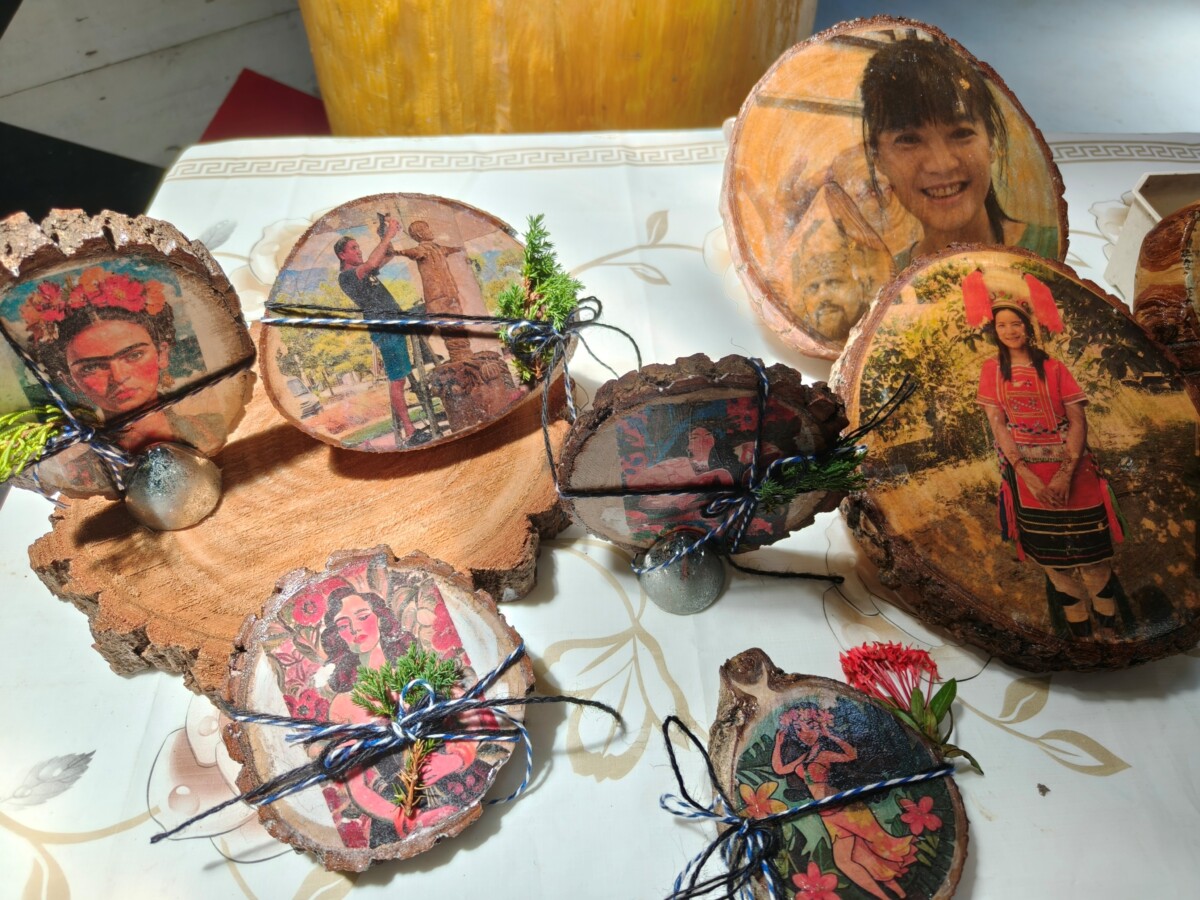 木板轉印DIY作品（圖片來源：王菊蘭 提供）